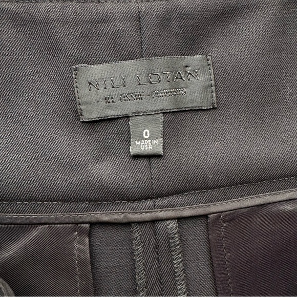 Nili Lotan Black Flavie Tapered Etienne Virgin Wool Pants Trousers - Picture 6 of 15